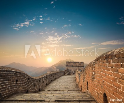 Bild på the great wall at dusk